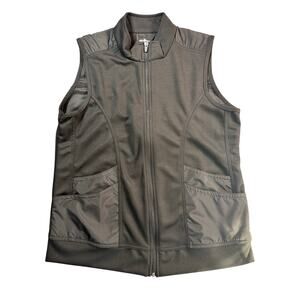 Charles River Apparel Women's Ashby Mixed Media Vest Size Large Black NWT